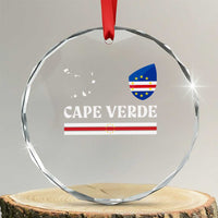 Cape Verde Country Map Shield Emblem Crystal Glass Ornament Cabo Verde Roots National Pride Gift