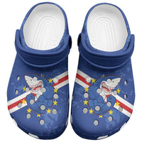 Cape Verde Football Clogs Shoes Go Blue Sharks - Wonder Print Shop