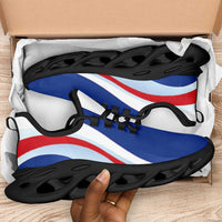 Cape Verde Football Clunky Sneakers Flag-Inspired Curve Style