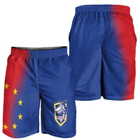 Cape Verde Football Shorts for Men Blue Sharks Make History - Wonder Print Shop