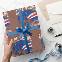 Cape Verde Small Islands Big Hearts Pride Wrapping Paper Roll Cabo Verde One Nation One Dream Distressed Flag