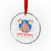 Capybara Xmas Tree Crystal Glass Ornament Funny Capy Holidays Gift TS12