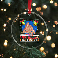 Capybara Xmas Tree Crystal Glass Ornament Funny Capy Holidays Gift TS12