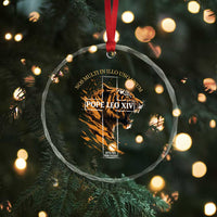 Cardinal Pope Leo XIV Crystal Glass Ornament Nos Multi In Illo Uno Unum 267th Pope From Chicago Tiger TS11