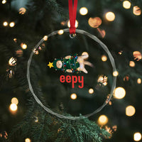 Cat Christmas Meme Crystal Glass Ornament Eepy Kitten Silly Sleepy TS14