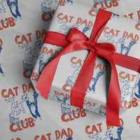 Cat Dad Club Wrapping Paper Roll Life is Better with Cats Fathers Day