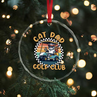 Cat Dad Golf Club Crystal Glass Ornament Funny Sports Lover Gift TS12