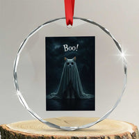 Cat Halloween Crystal Glass Ornament Spooky Season Ghost Kitten Haunted Mansion TS10