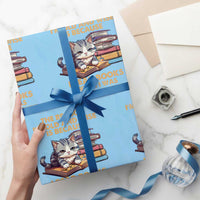 Cat Reading Wrapping Paper Roll I'm Old And Wise Because I Read Books When I Was Young And Stupid Funny Reading Lover