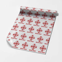 Catholic Knight Templar Crusader Cross Wrapping Paper Roll TS10