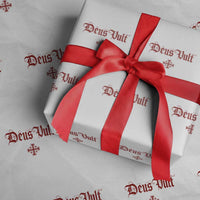 Catholic Knights Templar Cross Wrapping Paper Roll Crusader Deus Vult