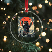 Catzilla Christmas Crystal Glass Ornament Japanese Cat Lover Kitty TS14
