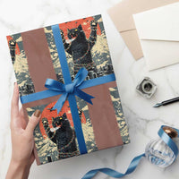 Catzilla Christmas Wrapping Paper Roll Japanese Cat Lover Kitty - Wonder Print Shop