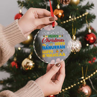 Celebrate All Holidays Merry Christmas Hanukkah Kwanzaa Gift Crystal Glass Ornament TS12