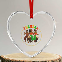 Celebrate Kwanzaa Together African Culture Dance Gift Heart Crystal Glass Ornament - Wonder Print Shop