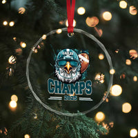Celebrated Eagles Crystal Glass Ornament Championship 2025 Retro TS02