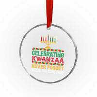 Celebrating Kwanzaa Never Forget Where You Come From Kinara Candle Crystal Glass Ornament TS11