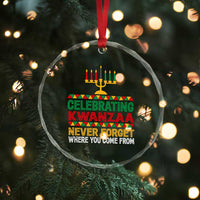 Celebrating Kwanzaa Never Forget Where You Come From Kinara Candle Crystal Glass Ornament TS11