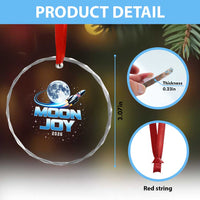 Celestial Moon Joy 2026 Crystal Glass Ornament Rocket Launch '26 Lunar Mission Celebration