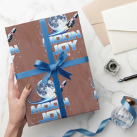 Celestial Moon Joy 2026 Wrapping Paper Roll Rocket Launch '26 Lunar Mission Celebration