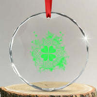 Celtic Knot Irish Shamrock Crystal Glass Ornament St Patricks Day - Wonder Print Shop