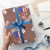 Certified Sober Badass Wrapping Paper Roll Sobriety Alcohol Fighters Vintage Skull