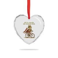 Chaotic Frog Meme Heart Crystal Glass Ornament Off To Unsettle The Common Folk Vintage Unhinged Humor
