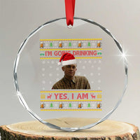 Charlie Hunnam Ed Gein Crystal Glass Ornament I Am Going Drinking Yes I Am Christmas - Wonder Print Shop