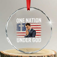 Charlie Kirk Christian Crystal Glass Ornament One Nation Under God Patriotic Faith TS14
