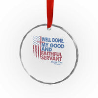 Charlie Kirk Crystal Glass Ornament Fear Not Mens Christian Memorial Tribute Charlie Cross US Flag TS10