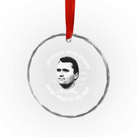 Charlie Kirk Crystal Glass Ornament Free Speech Retro USA Flag TS10