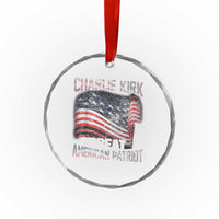 Charlie Kirk Crystal Glass Ornament Great American Patriot American Flag TS11