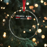Charlie Kirk Crystal Glass Ornament Great American Patriot USA Freedom Conservative TS10