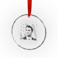 Charlie Kirk Crystal Glass Ornament The Greatness Of Our Nation Lies In The Power And Potential Of Its Individuals - Wonder Print Shop