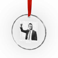 Charlie Kirk Freedom Crystal Glass Ornament Vintage A True Patriot Patriotic American TS10