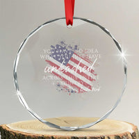 Charlie Kirk Memorial Crystal Glass Ornament Erika Kirk Quote Patriotism Faith Gods Merciful Love TS10