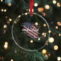 Charlie Kirk Memorial Crystal Glass Ornament Erika Kirk Quote Patriotism Faith Gods Merciful Love TS10