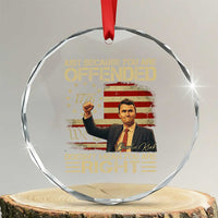 Charlie Kirk Memorial Crystal Glass Ornament Freedom Commemorative USA Flag Tribute TS10