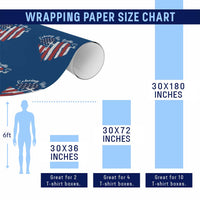 Charlie Kirk Memorial Wrapping Paper Roll Battle Cry Erika Kirk Christian USA Flag Cross - Wonder Print Shop