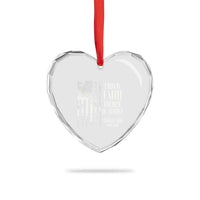 Charlie Kirk Patriotic Memorial Heart Crystal Glass Ornament Firm in Faith Fierce in Justice American Flag - Wonder Print Shop