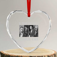Charlie Kirk Tribute Heart Crystal Glass Ornament A True Patriot Conservative Memorial - Wonder Print Shop