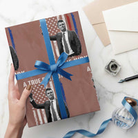 Charlie Kirk Tribute Wrapping Paper Roll A True Patriot Freedom American Flag - Wonder Print Shop