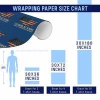 Charlie Kirk Wrapping Paper Roll Great American Patriot USA Flag - Wonder Print Shop