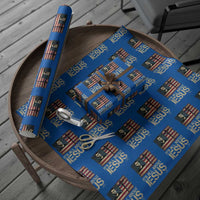 Charlie Kirk Wrapping Paper Roll Its All About Jesus  USA Flag Patriotic Christian - Wonder Print Shop