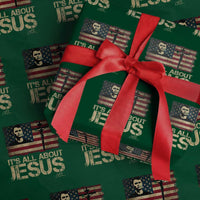 Charlie Kirk Wrapping Paper Roll Its All About Jesus  USA Flag Patriotic Christian - Wonder Print Shop