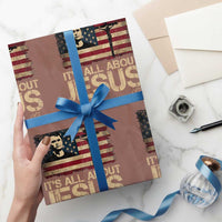 Charlie Kirk Wrapping Paper Roll Its All About Jesus  USA Flag Patriotic Christian - Wonder Print Shop