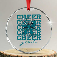 Cheer Girl Football Team Spirit Crystal Glass Ornament Cheerleading Gift - Wonder Print Shop