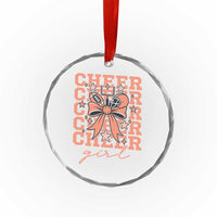 Cheer Girl Football Team Spirit Crystal Glass Ornament Gift For Cheerleader - Wonder Print Shop