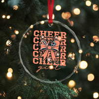 Cheer Girl Football Team Spirit Crystal Glass Ornament Gift For Cheerleader - Wonder Print Shop