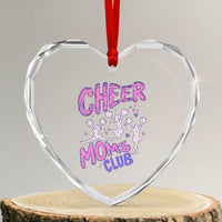 Cheer Moms Club Heart Crystal Glass Ornament Cheerleader Mom Mother’s Day Gift